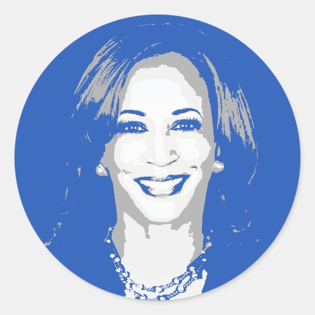 Sticker Rond Kamala Harris (Devant)
