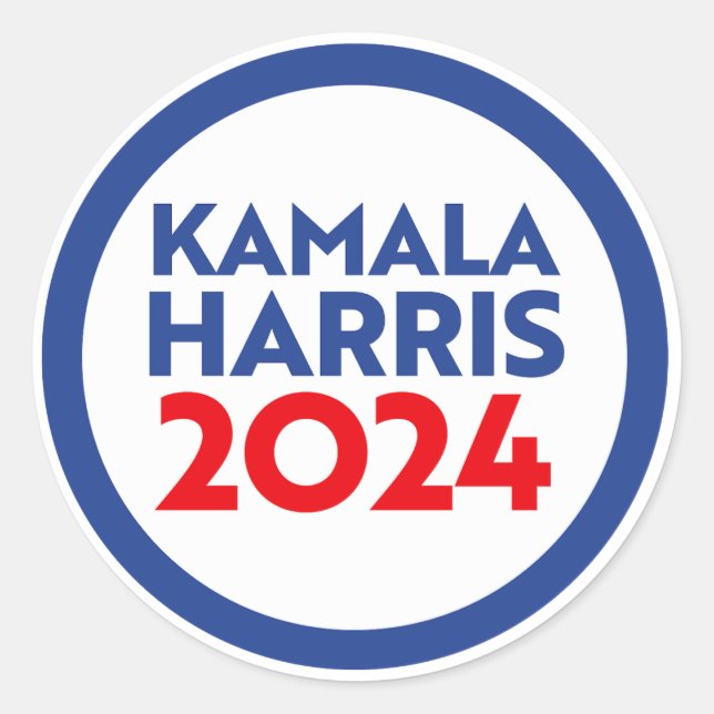 Sticker Rond Kamala Harris 2024 (Devant)