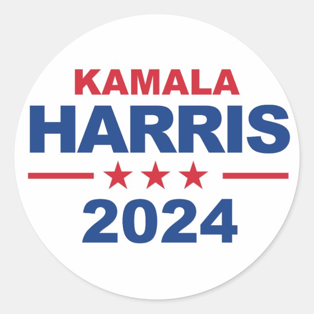 Sticker Rond Kamala Harris 2024 (Devant)