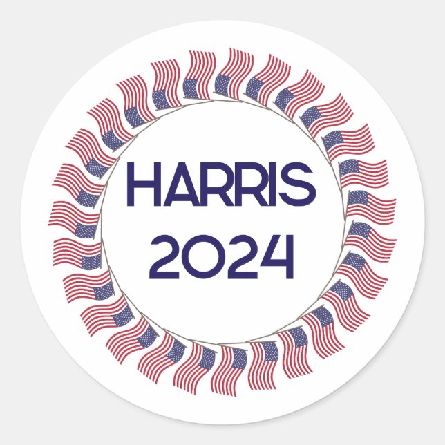 Sticker Rond Kamala Harris 2024 (Devant)
