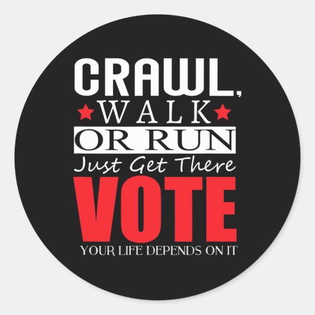 Sticker Rond Kamala Harris 2024 Election Anti Trump (Devant)