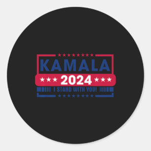 Sticker Rond Kamala Harris 2024 Madame la Présidente Kamala 47