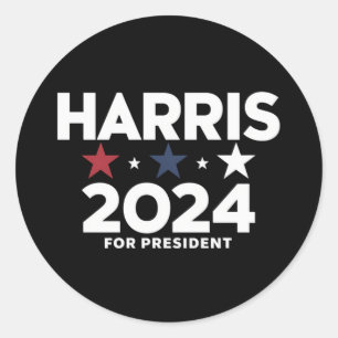 Sticker Rond Kamala Harris 2024 Pour La Campagne Électorale
