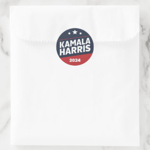 Sticker Rond Kamala Harris 2024 Pour Les Élections Rétro Du Pré