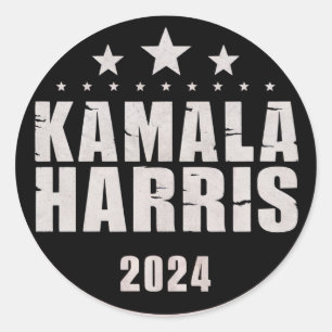 Sticker Rond Kamala Harris 2024 Pour Président Élection Rétro