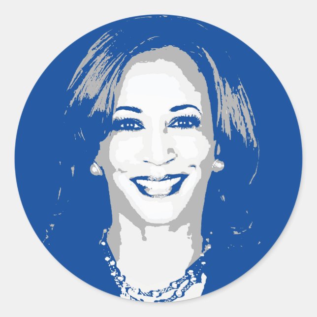 Sticker Rond Kamala Harris Bust (Devant)