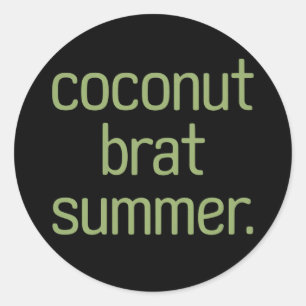 Sticker Rond Kamala Harris Crétin à la noix de coco Été 2024 
