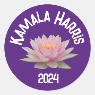 Sticker Rond Kamala Harris Lotus 2024