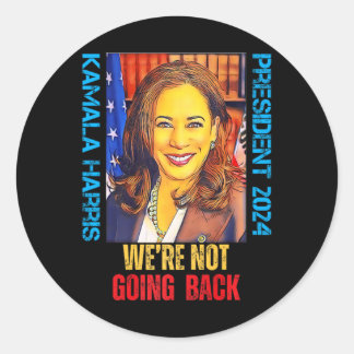 Sticker Rond Kamala Harris Pop Art Président 2024 Nous ne somme