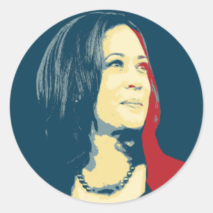 Sticker Rond Kamala Harris Portrait
