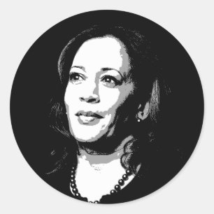 Sticker Rond Kamala Harris Portrait