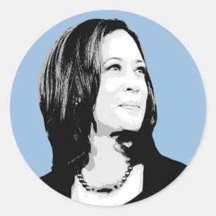 Sticker Rond Kamala Harris Portrait