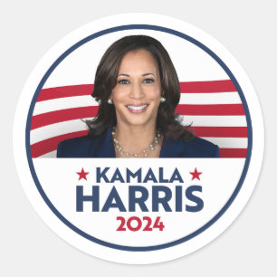 Sticker Rond Kamala Harris pour le président 2024
