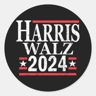 Sticker Rond Kamala Harris Tim Walz 2024