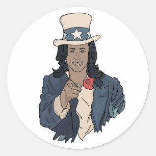 Sticker Rond Kamala Harris veut que vous votiez