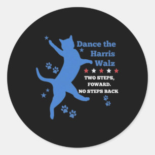 Sticker Rond Kamala Harris Wheimer 2024 Waltz Dance 2 Étapes Po