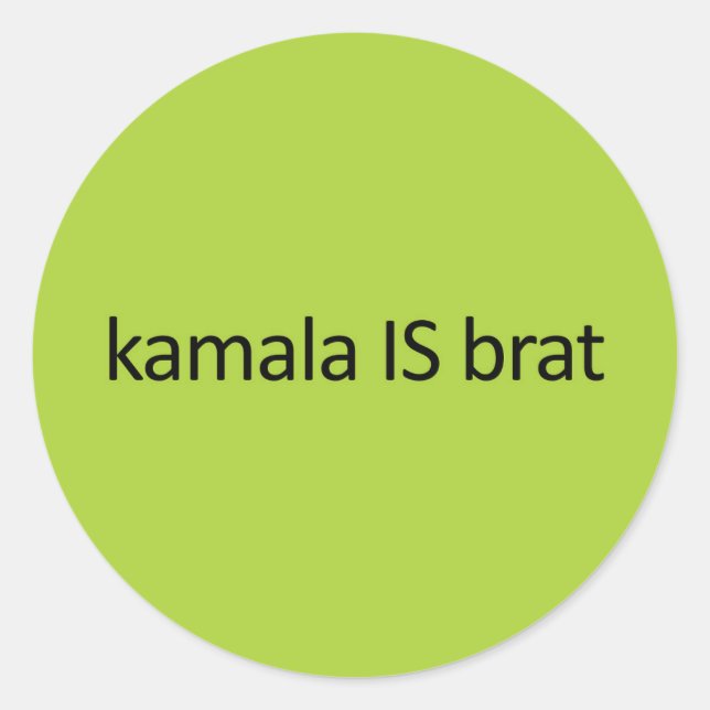Sticker Rond kamala IS brat (Devant)