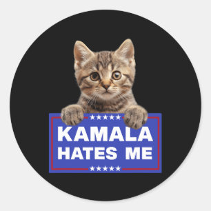 Sticker Rond Kamala me déteste Pro-trump Patrio conservateur de