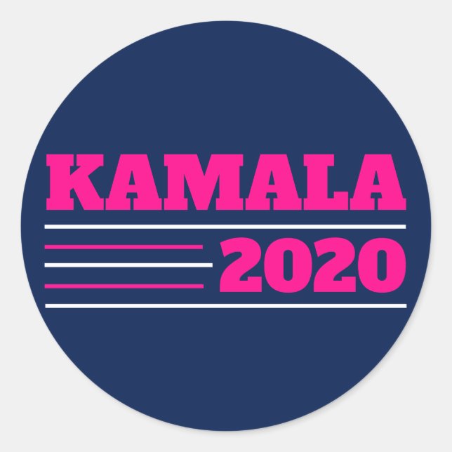 Sticker Rond Kamala pour le président 2020 (Devant)