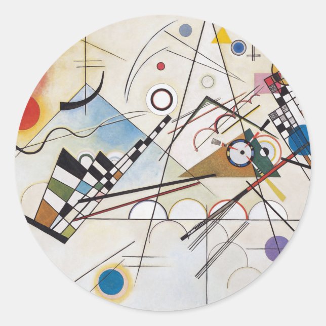 Sticker Rond Kandinsky 1923/composition viii/pixdecines (Devant)