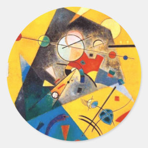 Sticker Rond Kandinsky Harmonie calme Art Abstrait