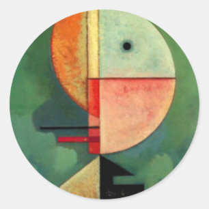 Sticker Rond Kandinsky peinture Abstraite ascendante