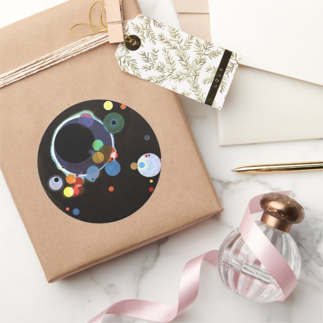 Sticker Rond Kandinsky - Plusieurs cercles (Cadeaux)