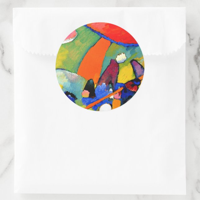 Sticker Rond Kandinsky - Scène Plage (Sac)