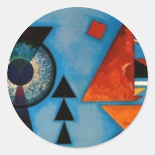 Sticker Rond Kandinsky Soft Hard Abstrait