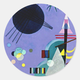 Sticker Rond Kandinsky - Violet-Vert,