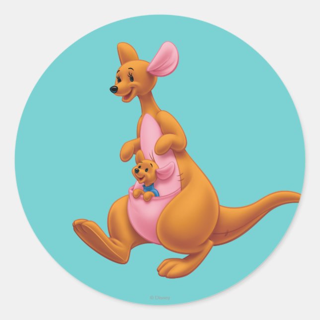 Sticker Rond Kanga et Roo (Devant)