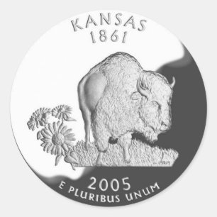 Sticker Rond Kansas