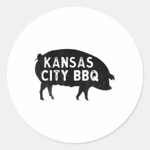 Sticker Rond Kansas City Bbq _1