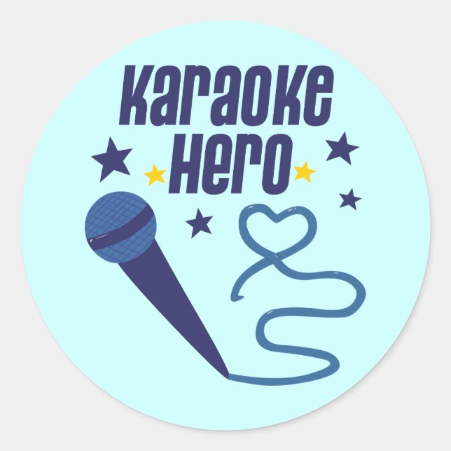 Sticker Rond Karaoke Hero (Devant)