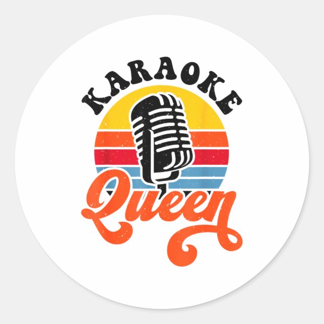 Sticker Rond Karaoke Queen  (Devant)