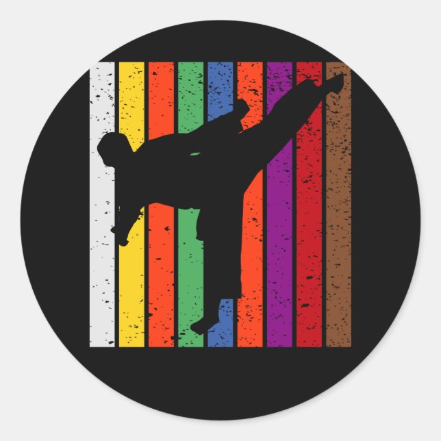 Sticker Rond Karaté Belt Colors (Devant)