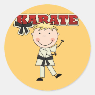 Sticker Rond KARATE - Blond Boy Tshirts et cadeaux
