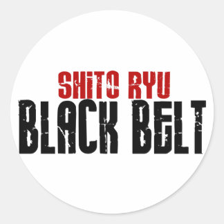 Sticker Rond Karate de ceinture noire Shito Ryu