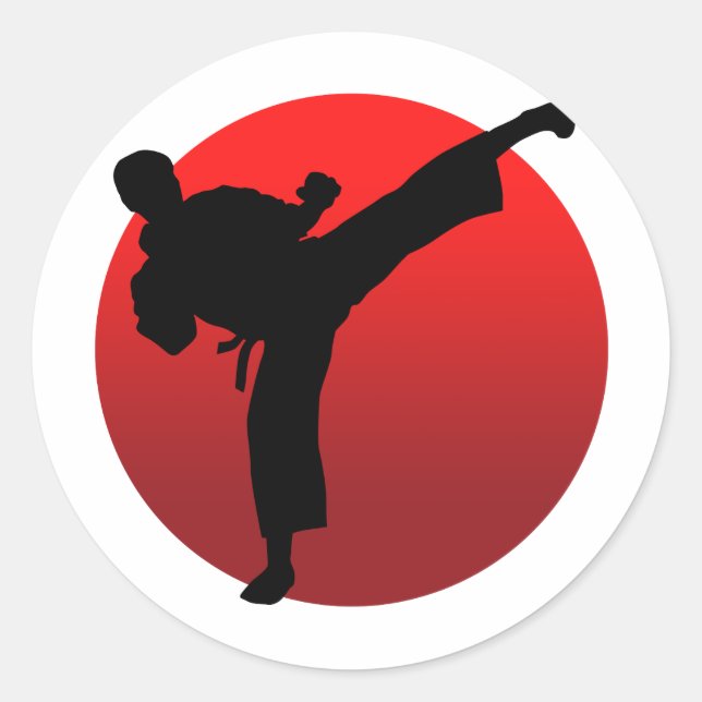 Sticker Rond KARATE keri (Devant)