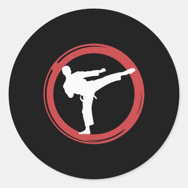 Sticker Rond Karate Martial Arts Essence (Devant)
