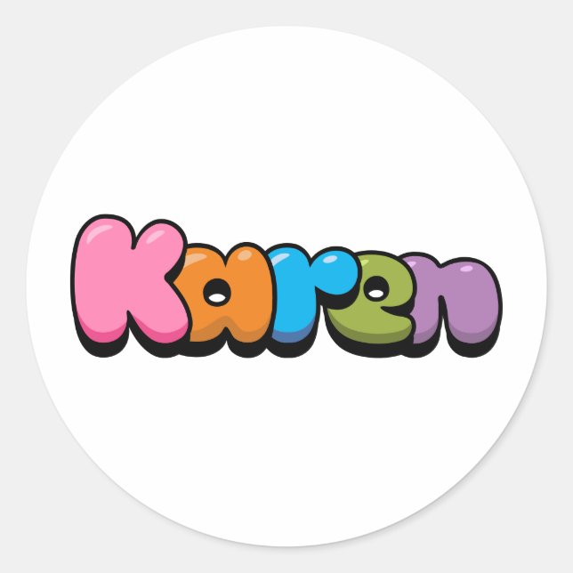 Sticker Rond Karen (Devant)