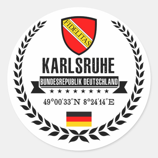 Sticker Rond Karlsruhe (Devant)