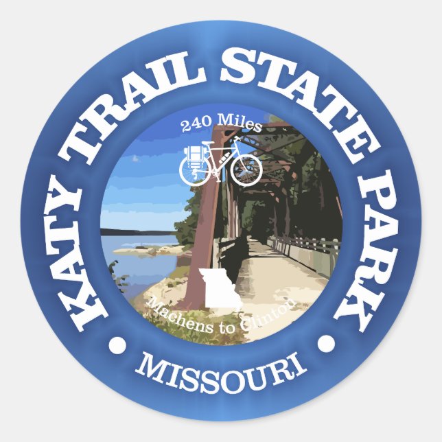 Sticker Rond Katy Trail (vélo c) (Devant)