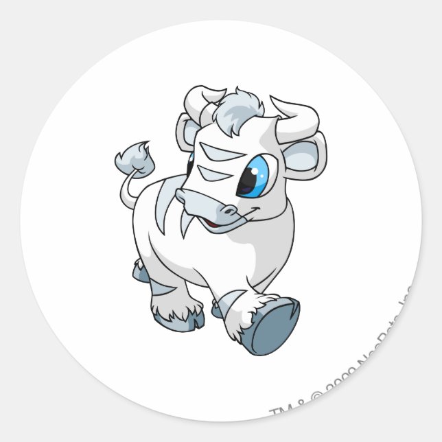 Sticker Rond Kau White (Devant)