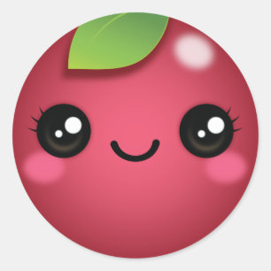 Sticker rond Kawaii Cranberry Classic