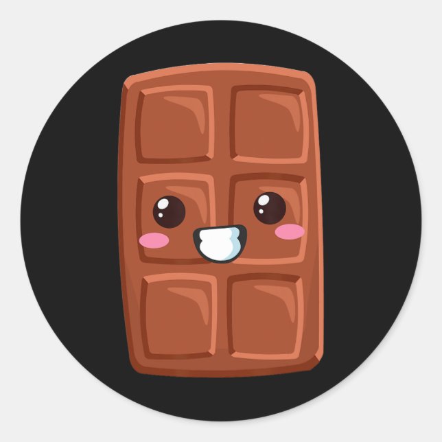 Sticker Rond Kawaii Halloween Groupe Costume Party S'mores Choc (Devant)