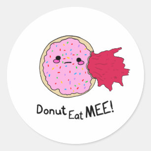 Sticker Rond Kawaii Jam Donut Mange Moi