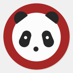 Sticker Rond Kawaii ~ Jote Panda Face