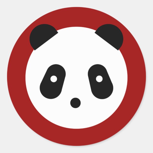 Sticker Rond Kawaii ~ Jote Panda Face (Devant)