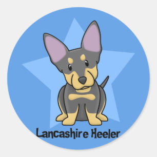 Sticker Rond Kawaii Star Lancashire Heeler